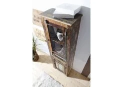 Vetrina In Legno Di Legno Riciclato 60x35x190 Multicolore Laccato NATURE OF SPIRIT #24 10 Vetrina In Legno Di Legno Riciclato 60x35x190 Multicolore Laccato NATURE OF SPIRIT #24 -Massivmoebel24 09 320 700 5123 3