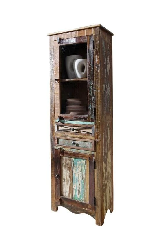 Vetrina In Legno Di Legno Riciclato 60x35x190 Multicolore Laccato NATURE OF SPIRIT #24 8 Vetrina In Legno Di Legno Riciclato 60x35x190 Multicolore Laccato NATURE OF SPIRIT #24 - immagine 6