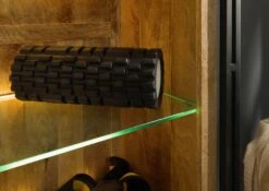 Vetrina In Legno Di Mango 105x45x195 Oliato / Natur BLACKBURN #104 -Massivmoebel24 09 320 728 1004 06