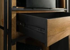 Vetrina In Legno Di Mango 105x45x195 Oliato / Natur BLACKBURN #105 -Massivmoebel24 09 320 728 1005 06