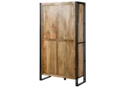 Vetrina In Legno Di Mango 105x45x195 Oliato / Natur BLACKBURN #105 -Massivmoebel24 09 320 728 1005 10