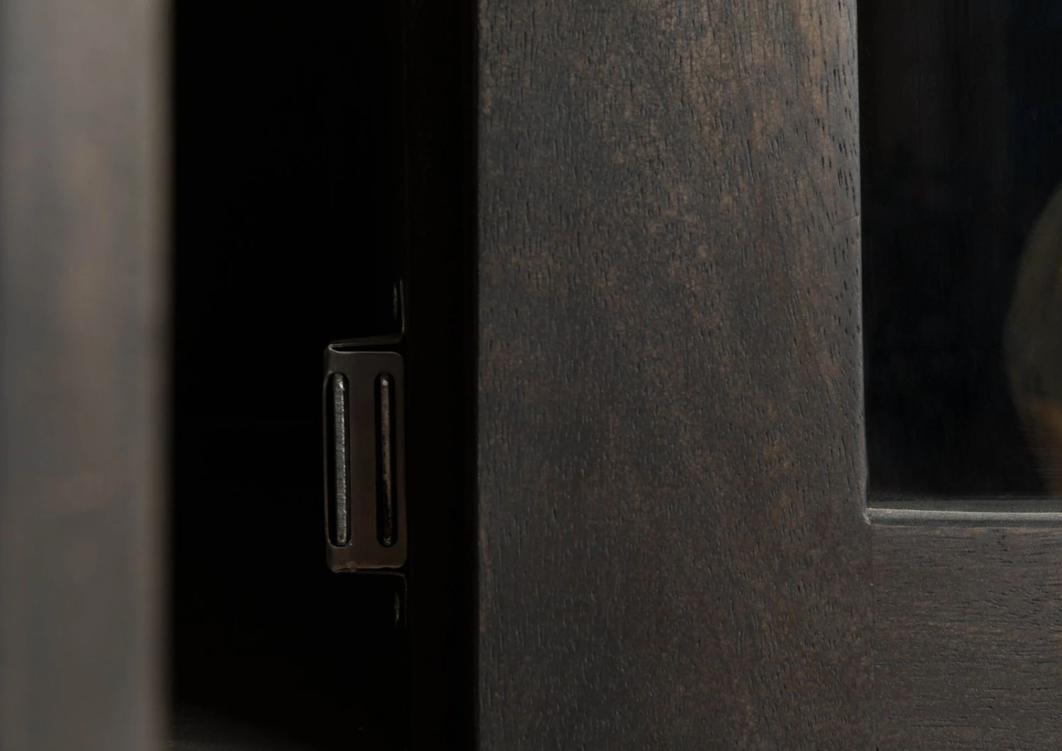 Vetrina In Legno Di Mango 98,5x40x200 Grigio Scuro Oliato DIAMOND #115 8 Vetrina In Legno Di Mango 98,5x40x200 Grigio Scuro Oliato DIAMOND #115 - immagine 6