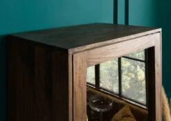 Vetrina In Legno Di Mango 63x40x200 Oliato Marrone DIAMOND #216 15 Vetrina In Legno Di Mango 63x40x200 Oliato Marrone DIAMOND #216 -Massivmoebel24 09 320 760 1016 04