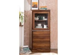 Vetrina In Legno Di Sheesham / Palissandro 63x40x147 Noble Unique Laccato SYDNEY #105 -Massivmoebel24 09 320 777 0105 3