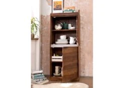 Vetrina In Legno Di Sheesham / Palissandro 63x40x147 Noble Unique Laccato SYDNEY #105 -Massivmoebel24 09 320 777 0105 4