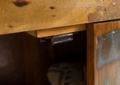 SIXTIES #113 Vetrina In Legno Di Legno Riciclato - Laccato / Multicolore 90x35x200 -Massivmoebel24 09 320 815 0013 4