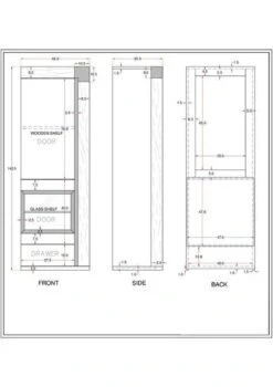 Vetrina In Legno Di Mango 48x35x142 Marrone Laccato AMSTERDAM #12 12 Vetrina In Legno Di Mango 48x35x142 Marrone Laccato AMSTERDAM #12 -Massivmoebel24 09 320 877 0012 8