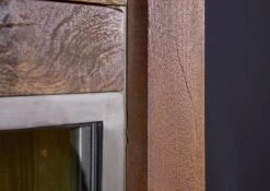 Vetrina In Legno Di Mango 55x45x204 Marrone Laccato AMSTERDAM #20 -Massivmoebel24 09 320 877 0020 3