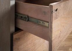 Vetrina In Legno Di Acacia 90x45x204 Naturale Laccato AMSTERDAM #108 17 Vetrina In Legno Di Acacia 90x45x204 Naturale Laccato AMSTERDAM #108 -Massivmoebel24 09 320 877 1008 06