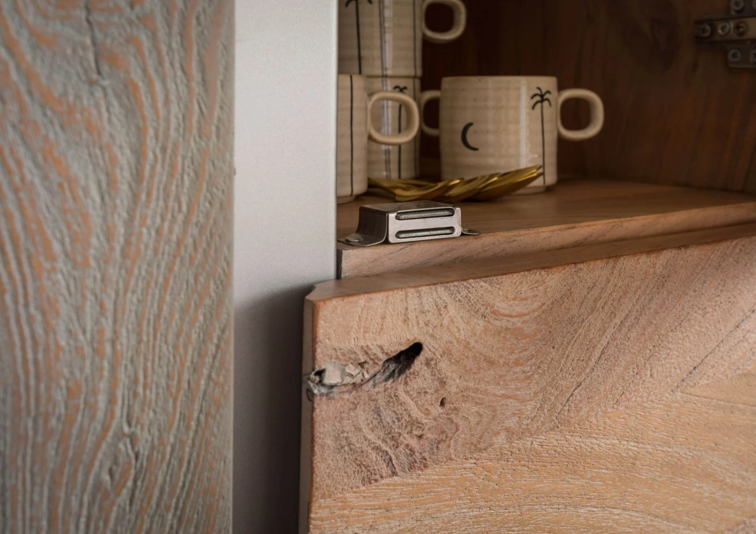 Vetrina In Legno Di Acacia 90x45x204 Naturale Laccato AMSTERDAM #108 9 Vetrina In Legno Di Acacia 90x45x204 Naturale Laccato AMSTERDAM #108 - immagine 7