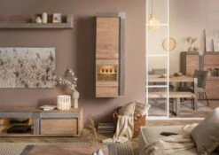 AMSTERDAM #12 Vetrina In Legnp Di Mango - Laccato / Beige 48x35x142