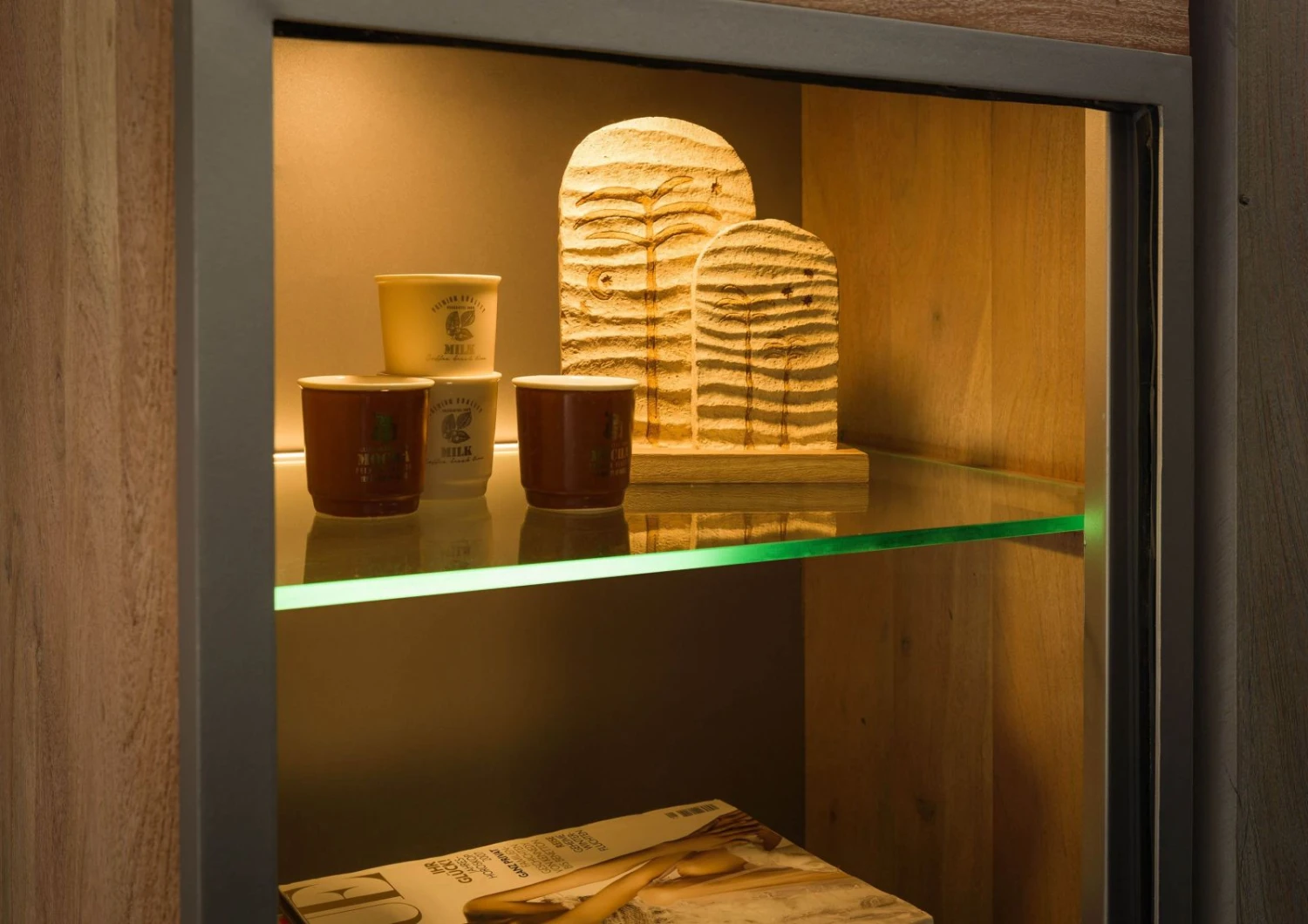 Vetrina In Legno Di Acacia 55x45x204 Naturale Laccato AMSTERDAM #120 6 Vetrina In Legno Di Acacia 55x45x204 Naturale Laccato AMSTERDAM #120 - immagine 4