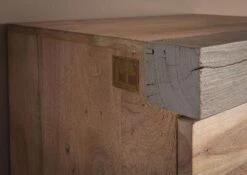 Vetrina In Legno Di Acacia 55x45x204 Naturale Laccato AMSTERDAM #120 16 Vetrina In Legno Di Acacia 55x45x204 Naturale Laccato AMSTERDAM #120 -Massivmoebel24 09 320 877 1020 05