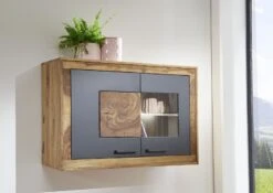 Vetrina In Legno Di Sheesham / Palissandro 100x40x69 Marrone Tinto TURIN #08