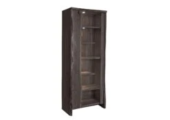 Vetrina In Legno Di Acacia 81x45x204 Grigio Scuro Laccato PURE ACACIA #406 -Massivmoebel24 09 320 886 4006 9