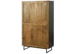 Vetrina In Legno Di Mango / Legno Riciclato 110x47x182 Laccato / Nero / Naturale DAVIS #31 21 Vetrina In Legno Di Mango / Legno Riciclato 110x47x182 Laccato / Nero / Naturale DAVIS #31 -Massivmoebel24 09 320 888 0031 10