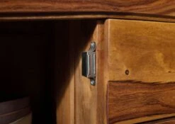 ANCONA #115 Comò In Legno Di Sheesham - Laccato / Marrone 100x45x80 -Massivmoebel24 09 321 699 1015 06