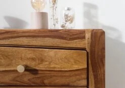 ANCONA #115 Comò In Legno Di Sheesham - Laccato / Marrone 100x45x80 -Massivmoebel24 09 321 699 1015 07