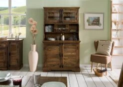 RODEZ #153 Mobile Dispensa In Legno Di Mango - Oliato / Marrone Scuro 110x55x190