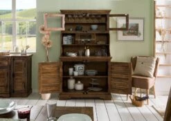 RODEZ #153 Mobile Dispensa In Legno Di Mango - Oliato / Marrone Scuro 110x55x190 -Massivmoebel24 09 322 156 0253 03