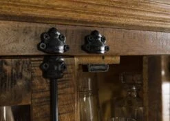 RODEZ #154 Mobile Dispensa In Legno Di Mango - Oliato / Marrone Scuro 210x55x190 -Massivmoebel24 09 322 156 0254 04