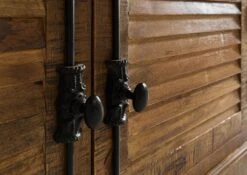 RODEZ #154 Mobile Dispensa In Legno Di Mango - Oliato / Marrone Scuro 210x55x190 -Massivmoebel24 09 322 156 0254 05