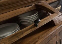 RODEZ #154 Mobile Dispensa In Legno Di Mango - Oliato / Marrone Scuro 210x55x190 -Massivmoebel24 09 322 156 0254 06