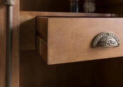 Buffet In Legno Di Mango 204x50x210 Oliato Beige TOULOUSE #03 -Massivmoebel24 09 322 188 0003 04