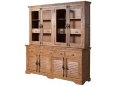 Buffet In Legno Di Mango 204x50x210 Oliato Beige TOULOUSE #03 -Massivmoebel24 09 322 188 0003 09