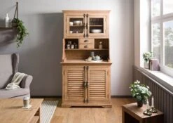 Buffet In Legno Di Mango 106x60x196 Oliato Beige TOULOUSE #04