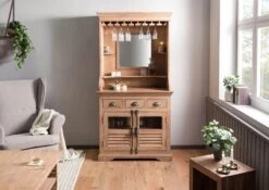 Mobile Bar Mango 98x51x190 Oliato Beige TOULOUSE #05