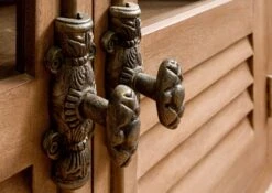 Mobile Bar Mango 98x51x190 Oliato Beige TOULOUSE #05 -Massivmoebel24 09 322 188 0005 07