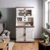 Buffet In Legno Di Mango 106x60x196 Laccato Bianco TOULOUSE #104