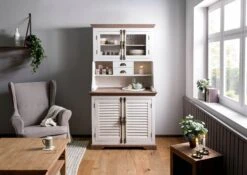 Buffet In Legno Di Mango 106x60x196 Laccato Bianco TOULOUSE #104