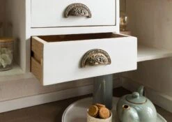 Buffet In Legno Di Mango 106x60x196 Laccato Bianco TOULOUSE #104 -Massivmoebel24 09 322 188 1004 04