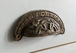 Buffet In Legno Di Mango 106x60x196 Laccato Bianco TOULOUSE #104 -Massivmoebel24 09 322 188 1004 05