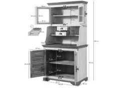 Buffet In Legno Di Mango 106x60x196 Laccato Bianco TOULOUSE #104 -Massivmoebel24 09 322 188 1004 08