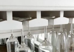 Mobile Bar Mango 98x51x190 Laccato Bianco TOULOUSE #105 -Massivmoebel24 09 322 188 1005 05