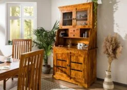 OXFORD #0510 Mobile Dispensa In Legno Di Acacia - Laccato / Miele 106x60x196