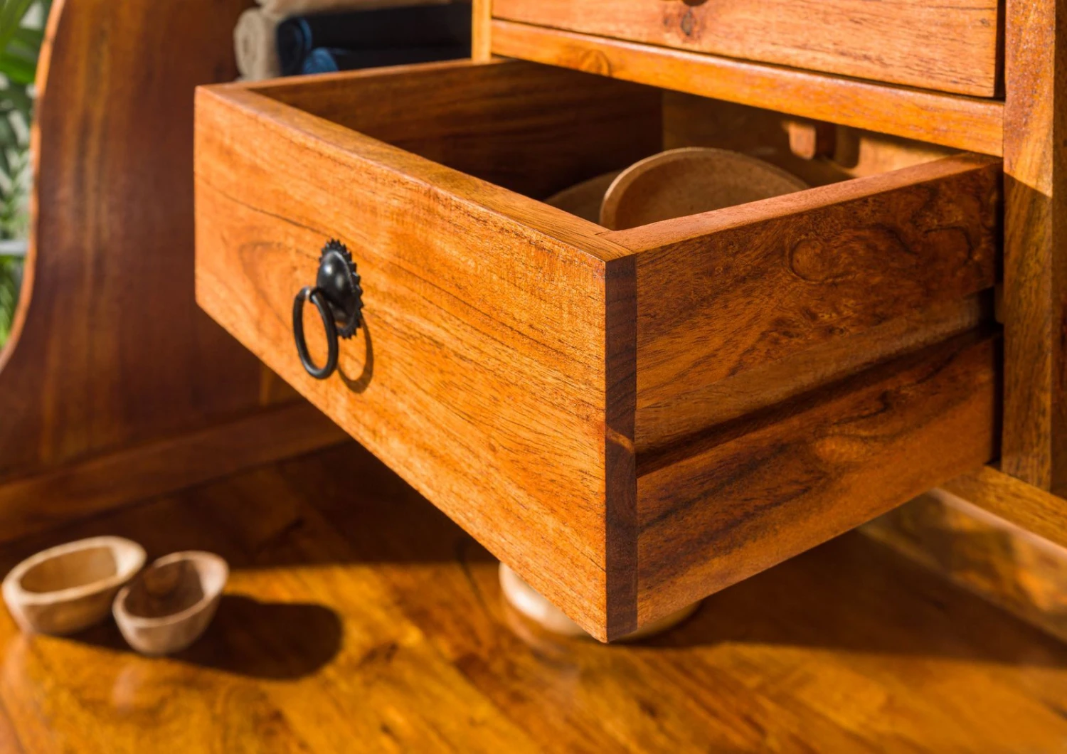 OXFORD #0510 Mobile Dispensa In Legno Di Acacia - Laccato / Miele 106x60x196 9 OXFORD #0510 Mobile Dispensa In Legno Di Acacia - Laccato / Miele 106x60x196 - immagine 7