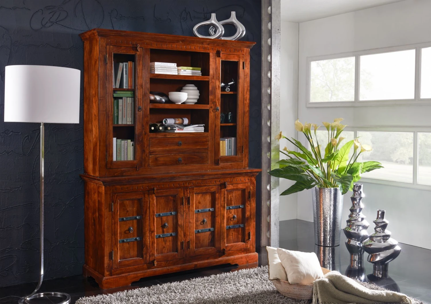 OXFORD #402 Credenza In Legno Di Acacia - Laccato / Nougat 150x50x200 3 OXFORD #402 Credenza In Legno Di Acacia - Laccato / Nougat 150x50x200