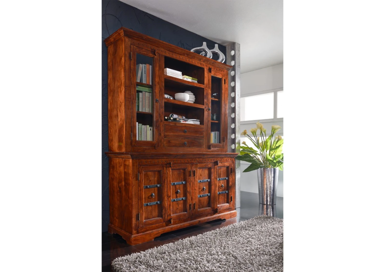 OXFORD #402 Credenza In Legno Di Acacia - Laccato / Nougat 150x50x200 5 OXFORD #402 Credenza In Legno Di Acacia - Laccato / Nougat 150x50x200 - immagine 3