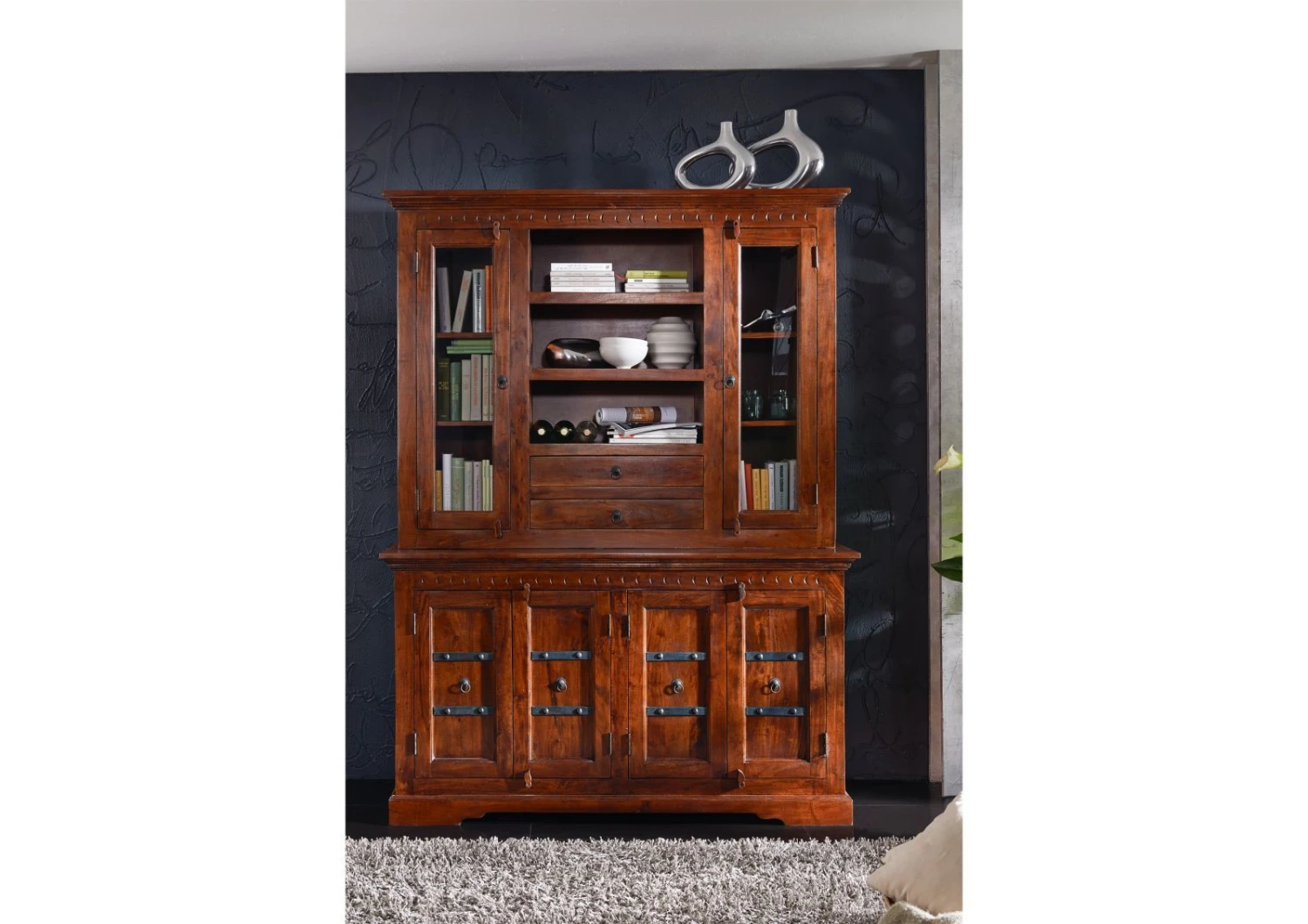 OXFORD #402 Credenza In Legno Di Acacia - Laccato / Nougat 150x50x200 6 OXFORD #402 Credenza In Legno Di Acacia - Laccato / Nougat 150x50x200 - immagine 4