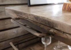 HEAVY INDUSTRY #267 Carrello Da Servizio In Legno Di Mango E Ferro - Laccato Marrone - 117x46x94 -Massivmoebel24 09 322 677 0267 4