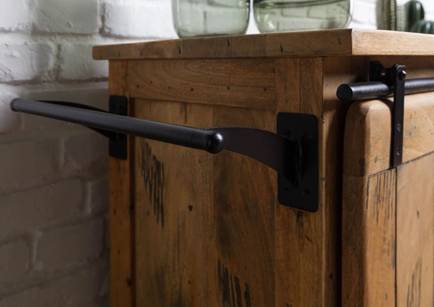 Serviertisch Mango 120x45x85 Natur Lackiert RAILWAY #197 9 Serviertisch Mango 120x45x85 Natur Lackiert RAILWAY #197 - immagine 7