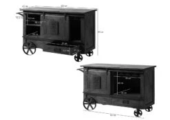 Serviertisch Mango 120x45x85 Natur Lackiert RAILWAY #197 19 Serviertisch Mango 120x45x85 Natur Lackiert RAILWAY #197 -Massivmoebel24 09 322 772 2097 08 2