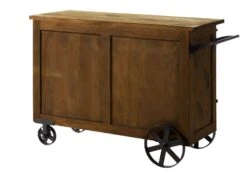 Serviertisch Mango 120x45x85 Braun Lackiert RAILWAY #497 -Massivmoebel24 09 322 772 3097 10