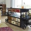 INDUSTRIAL #17 Mobile Bar In Legno Riciclato E Ferro - Laccato Multicolore 168x56x85 1 INDUSTRIAL #17 Mobile Bar In Legno Riciclato E Ferro - Laccato Multicolore 168x56x85 -Massivmoebel24 09 322 811 0017 1