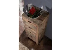 NATURE GREY #54 Comò In Legno Di Sheesham - Oliato / Grigio 45x40x100 9 NATURE GREY #54 Comò In Legno Di Sheesham - Oliato / Grigio 45x40x100 -Massivmoebel24 09 330 550 0054 3