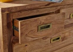 NATURE BROWN #854 Comò In Legno Di Sheesham - Oliato / Marrone 95x47x85 -Massivmoebel24 09 330 554 8054 4